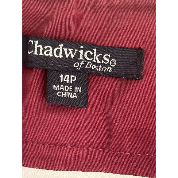 Chadwicks Of Boston Five-Pocket Red Pull-on Pants Jeans Women's 14P Casual - Picture 9 of 9